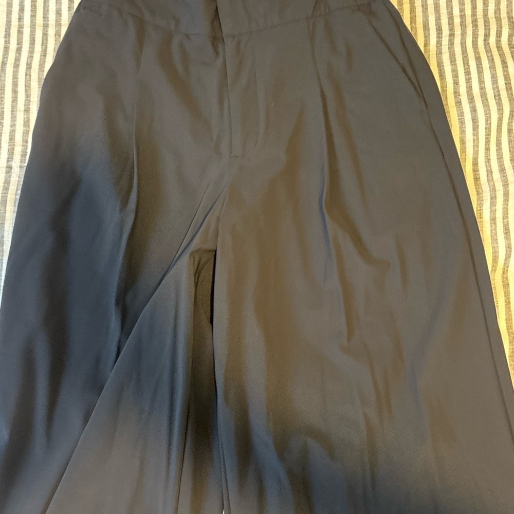 Athleta Black Wide-Leg Trousers